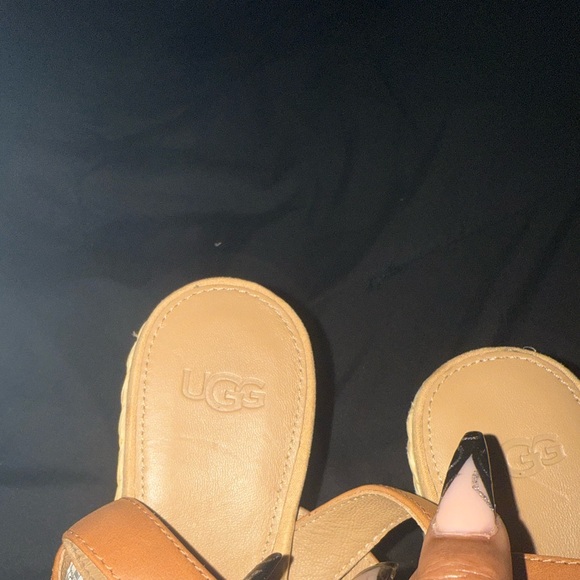 UGG Careena Tan Wedge Sandals - Picture 8 of 16